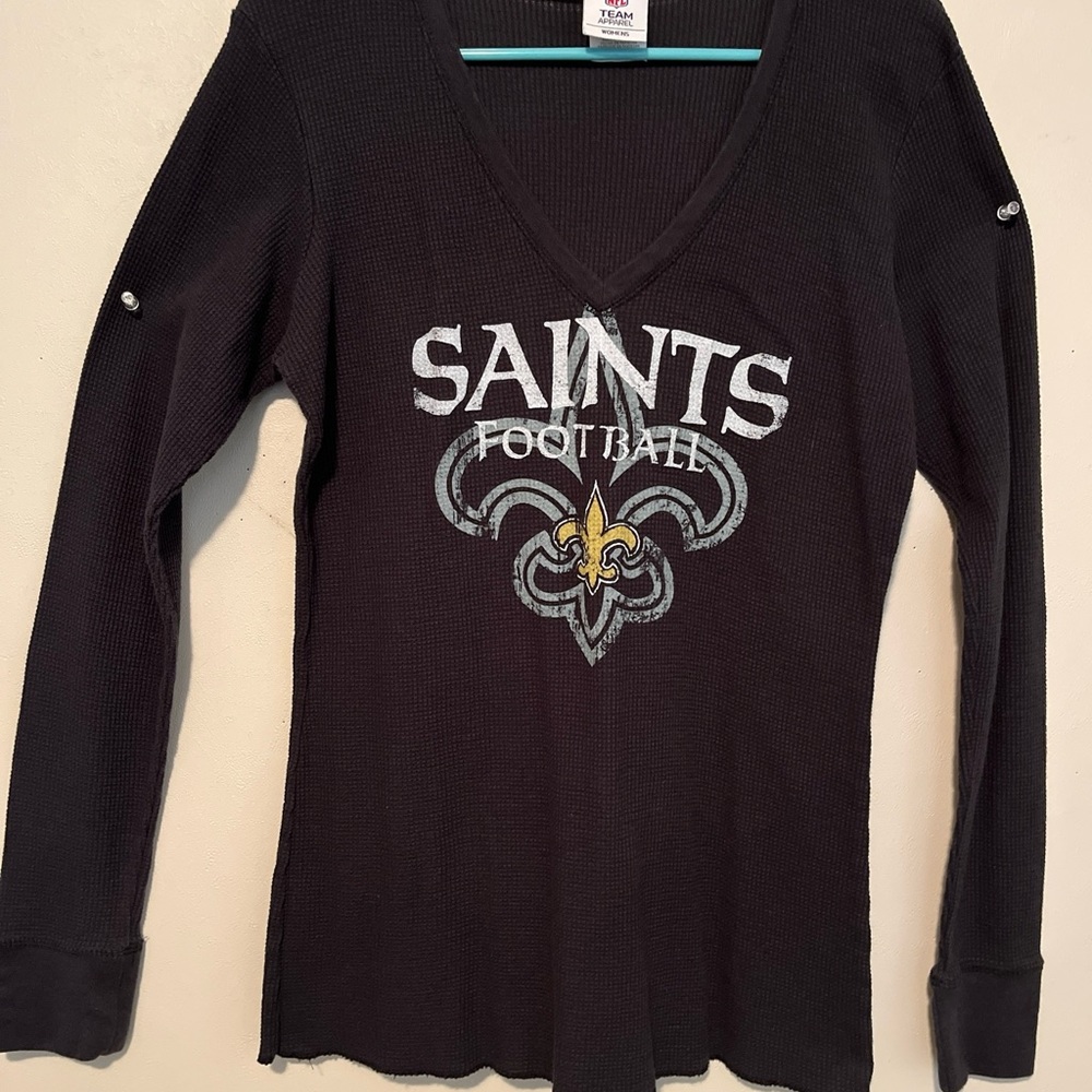 Saints NFL Team Apparel women’s longsleeved XL black tshirt
